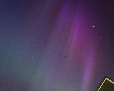 Polarlichter über Velmede mit Blick Richtung Nordosten