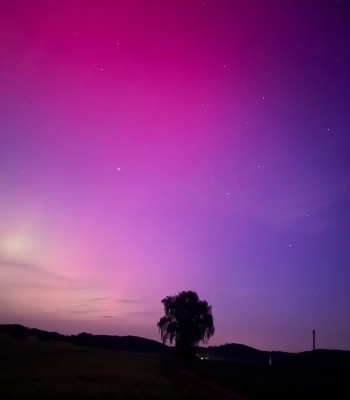 Standort bei Lüdenhausen / Lemgo, im Nord-Osten ging es los. Ca. 22:30