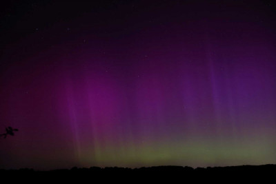 00:30 MESZ, Höhepunkt des Polarlichts mit Vorhang