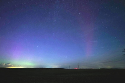 12.09.2024 22:23 Uhr MESZ. Rötlicher Bogenansatz in Blickrichtung Osten