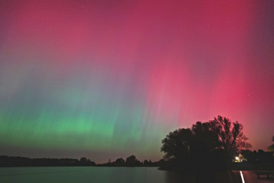 01:35 Uhr MESZ. Barniner See. Blickrichtung N-NO