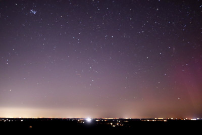 Zodiakallicht über Kiel, mit Polarlicht