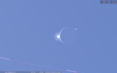 14:05 MESZ kurz vor Bedeckung