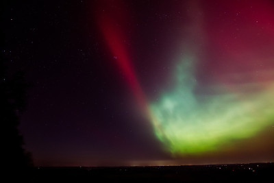 Dünenpolarlicht und STEVE-Verdacht um 22:15 h UTC